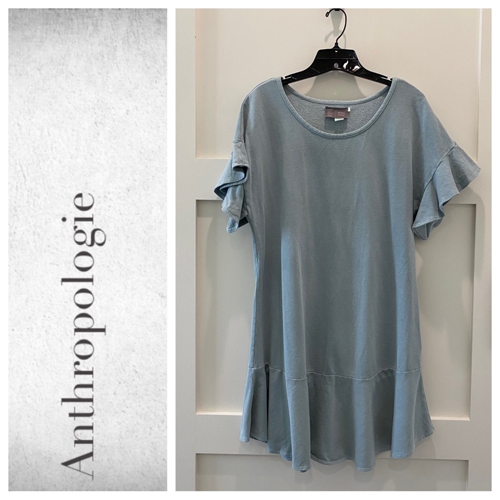 Anthropologie Odette Ruffle Sleeve Dress by Saturday Sunday